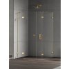 New Trendy Eventa Gold Shine sprchovací kút 110x90 cm štvorcová zlatá lesklé/priehľadné sklo EXK-4780