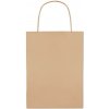 Malá papierová darčeková taška, 16 x 10 x 23 cm, hnedá