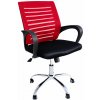 INLEA VALCOR ergonomická kancelárska stolička, čierna/červená
