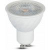 V-TAC Profesionálna stmievateľná GU10 6,5W so širokým uhlom svietenia so SAMSUNG čipmi, Studená biela 6000 6500K