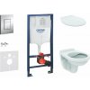 Grohe Rapid SL Set predstenovej inštalácie, klozet Alpha s doskou, tlačidlo Skate Cosmopolitan, chróm 38528SET-KR-GR