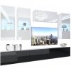 Obývacia stena Belini Premium Full Version biely lesk / čierny lesk + LED osvetlenie Nexum 74 Výrobca