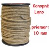 Konopné Lano Lanex 10 mm, J/PP (cena za 1m = 0,85 eur)