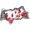 Samolepiaca nálepka Červené tulipány 95x73 cm