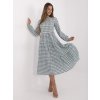 kockované retro šaty 232-SK-8005.20 white-mint
