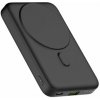 mobilNET Powerbank 10 000 mAh Magnetic 15W so stojanom, čierny