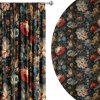 Soovi Home Zatemňovací záves Baroque Bloom – bohatý kvetinový vzor v teplých farbách na tmavom podklade Veľkosť: 145x270 na riasiaci pás
