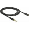 Delock Audio predlžovací kábel [1x jack zástrčka 3,5 mm - 1x jack zásuvka 3,5 mm] 2 m čierna