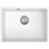 Sink Quality Crypton 60, kuchynský granitový drez 535x400x205 mm + chrómový sifón, biela, SKQ-CRY.W.1KBO.60.X