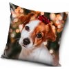 Carbotex · Vianočná obliečka na vankúš - motív Psík s mašličkou - 40 x 40 cm