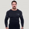 GymBeam bezšvové tričko s dlhým rukávom OG1 Black/Grey