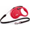 Vodítko FLEXI Classic červená S lanko 8m/12kg