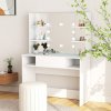 vidaXL Toaletný stolík s LED svetlami 100x40x135 cm MDF biely 331538
