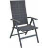 ASKO Záhradné ratanové kreslo polohovateľné CALVIN (sivá)