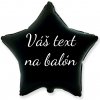 Godan Fóliový balón s textom Čierna hviezda 45 cm