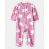 CARTER'S Overal na zips fleece Sleep & Play prink Polar bear dievča