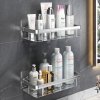 KÚPEĽŇOVÁ POLICA ZÁVESNÁ DO SPRCHY LOFT striebro Samolepiace+dierované