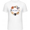 Mymate Predĺžené Tričko MY111 - Nápis Pet Lover so psíkmi - White / White - XXL - Pánske