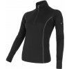 Tričko dlhé dámske SENSOR MERINO ACTIVE zips čierne S