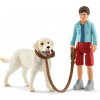 Schleich 42478 Prechádzka s labradorským retrieverom