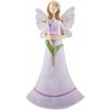 Soška víla dievča s kvetom 20 cm