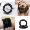 Špirálová gumička do vlasov, 4ks - čierna
