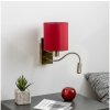 Brilagi | Brilagi-LED Nástenná lampa NUBILA 1xE27/25W/230V+LED/3W mosadz/pompej.červená | BG1557L