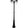 V-TAC Dvojitá čierna stĺpová záhradná lampa 190cm na E27 žiarovku