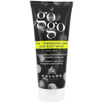 Kallos Cosmetics Gogo 2 in 1 Energizing Hair And Body Wash posilující sprchový gel 2v1 200 ml pro muže