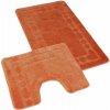 Kvalitex Kúpeľňová a WC predložka 60x100 + 60x50 cm - Rám terra