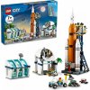 LEGO Stavebnica LEGO City Kozmodróm 60351 pre deti od 7 rokov; vesmírny model s raketoplánom, štartovacou plochou, observatóriom, riadiacim stČervenáiskom, planetárnym modulom, servisným vozidlom, met