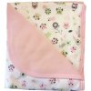 Deka dvojvrstvová svetlo ružová s bielou - Sovičky