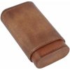 Puzdro na 3 cigary Angelo hnedá koža 11 cm