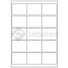 Labelea Samolepiace etikety 68x50 mm biele papierové, na hárku A4, pre laserovú a atramentovú tlač, Farba etikiet Biela, Počet hárkov v balení 100 EPY068050W015S