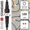 Emos D1EW01 Spojovacia reťaz100 LED Standard záclona ​​1x2 m vonkajšia teplá biela časovač