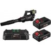 Parkside Performance® Aku turbínový fúkač lístia Pptlba 40-Li C3 + Smart akumulátor 20 V/4 Ah, 2 kusy + Dvojitá nabíjačka 20 V/4,5 A (800012961)