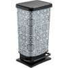 Odpadkový kôš s pedálom Rotho PASO 40 l, dizajn tiles