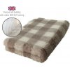 DRYBED Premium Vet Bed Káro svetlohnedý + béžový 100 x 75 cm