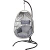 Závesné kreslo umelý ratan SenS-Line garden furniture 103 x 103 x 190 cm sivá antracitové