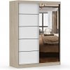 Wilsondo Šatníková skriňa so zrkadlom Valery IV 150x200x61 - dub sonoma / biela