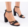 Shelvt Women's black stiletto sandals čierna 40 Shelvt 0000296586080