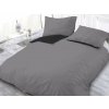 XPOSE® Mikrosaténové obliečky KLARISA DUO - sivé/čierne 140x200 cm, 70x90 cm, Mikrosatén + Predĺžená možnosť vrátenia tovaru do 50 dní