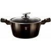 BERLINGERHAUS Kastrol s mramorovým povrchem 24 cm Shiny Black Collection 2 poklice BH-6605