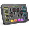 Fifine Zvuková karta SC3, černá, USB mixážní pult s RGB XLR, 2 kanály