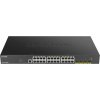 D-Link DGS-1250-28XMP 28-portový gigabitový inteligentný PoE switch, 24x GbE PoE+, 4x SFP+, PoE 370W