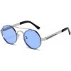 Retro okrúhle slnečné okuliare Spring Modré