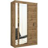 | Šatní skriňa so zrkadlom SABRINA 120x215 cm dub woltan | MT0042