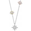 Engelsrufer Nádherný tricolor náhrdelník s kubickými zirkónmi ERN-3STAR-ZITRI