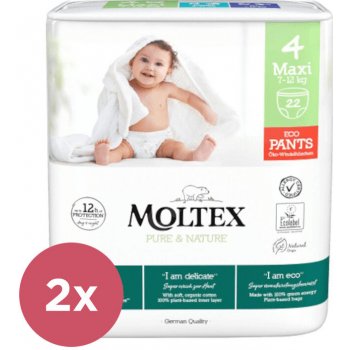 MOLTEX 2x Pure&Nature 4 Maxi 7-12 kg 22 ks