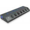 RAIDSONIC ICY BOX - 7x USB 3.0, 1x USB Type C, HUB IB-HUB1701-C3
